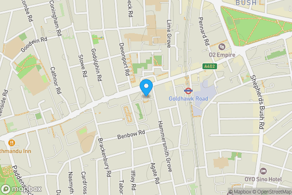 Map location for Flat 22, Verulam House, Hammersmith Grove, London,  W6 0NW