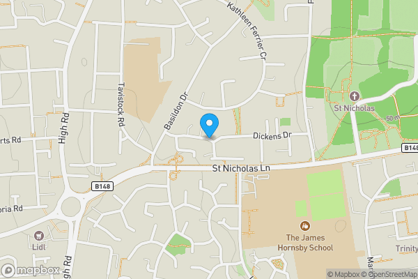 Map location for Copperfields, BASILDON, Essex, SS15 5RS