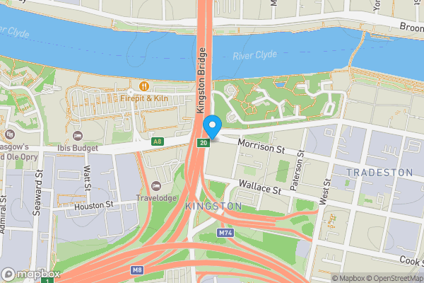 Map location for Flat 413 95 Morrison Street, Glasgow, G5 8BS