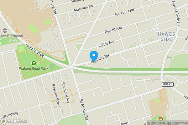 Map location for Workshop/Storage Unit to rear of 142 Watson Road, Blackpool, Lancashire, FY4 3EE