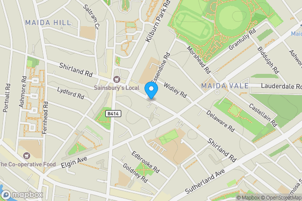 Map location for Ground Floor, 132 Shirland Road, Maida Vale, London, W9 2BT