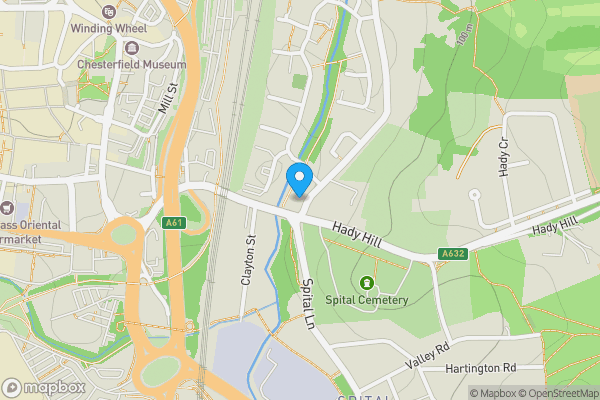 Map location for Unit 1, Piccadilly Heights, Wain Avenue, Chesterfield, S41 0GF