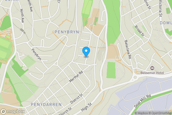 Map location for 1 Hodges Street, Merthyr Tydfil, Mid Glamorgan, CF47 9NX