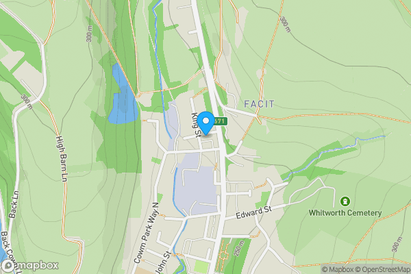 Map location for 6 Hoyle Street Whitworth, Rochdale, Lancashire, OL12 8LP