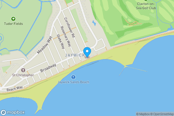 Map location for Beach Kiosk, Badminton Road, Jaywick, Essex, CO15 2EE