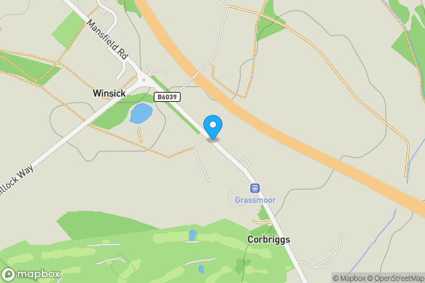 Map location for Land off Mansfield Road, Hasland, S41 0JN