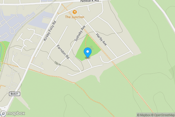 Map location for Roundhill Close, Sutton-in-Ashfield, Nottinghamshire, NG17 5HZ