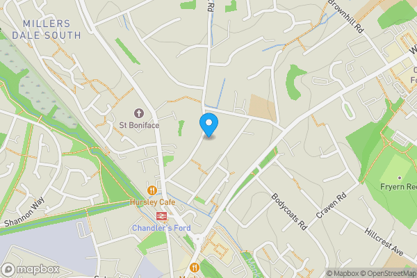 Map location for 25 Park Road, Chandlers Ford , EASTLEIGH, SO53 2EW