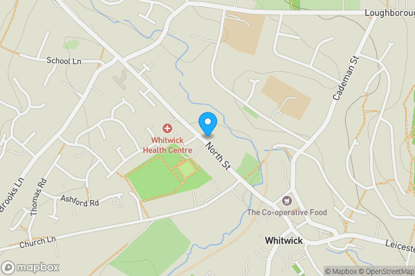 Map location for 50 North Street, Whitwick, Coalville, Leicestershire LE67 5HA