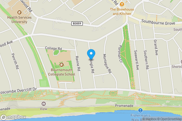 Map location for Dingle Road, Bournemouth, Dorset, BH5 2DR