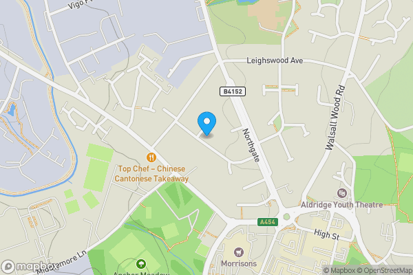 Map location for 14 Edward Avenue, Aldridge, Walsall, West Midlands WS9 8AX