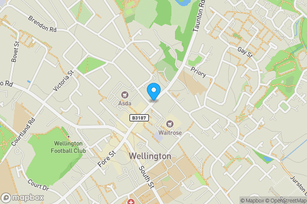 Map location for High Street, Wellington, Somerset, TA21 8RF