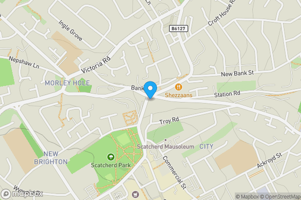 Map location for 1A Queen Street, Morley, Leeds, West Yorkshire LS27 8EG