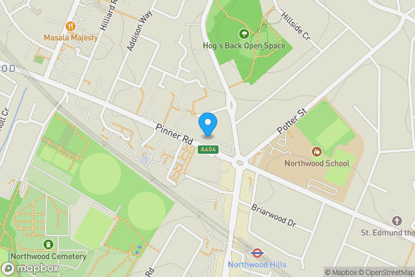 Map location for 52B Pinner Road, Northwood , London, HA6 1BU