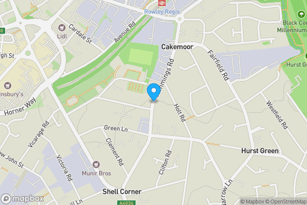 Map location for Nimmings Road, HALESOWEN, West Midlands, B62 9JF