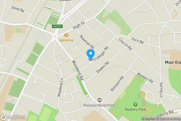 Map location for 16 Trafalgar Road, Erdington, Birmingham, West Midlands, B24 9AD