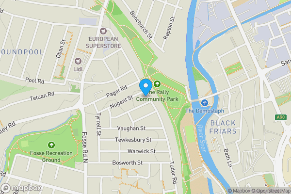 Map location for 301 Tudor Studios, 164 Tudor Road, Leicester, Leicestershire LE3 5HU