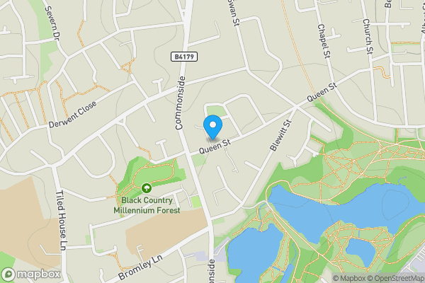Map location for Former Queens Street/Consort Crescent Garage Site, Pensnett, Brierley Hill, West Midlands DY5 4BY