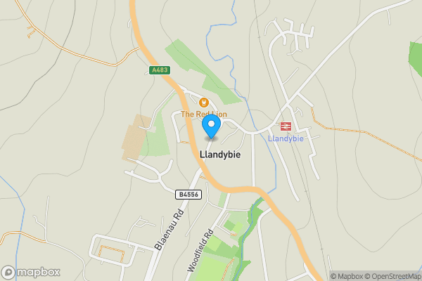 Map location for Llandybie Church Hall High Street, Ammanford, SA18 3HX
