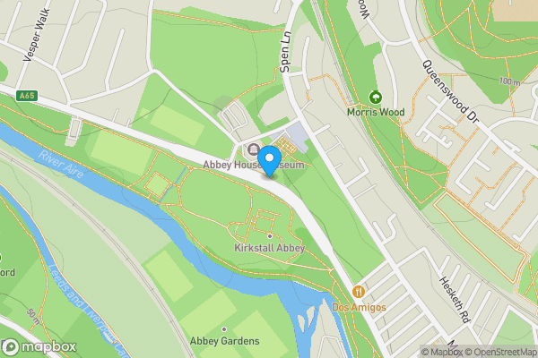 Map location for Abbey Lodge & Depot, Morris Lane, Kirkstall, Leeds, West Yorkshire LS5 3EH