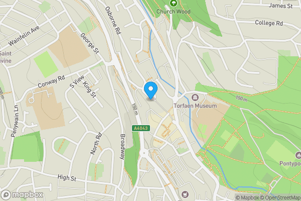 Map location for 21 George Street, Pontypool, Gwent, NP4 6LR