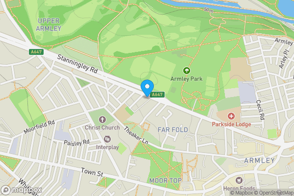 Map location for 53 Stanningley Road, Leeds LS12 3ND