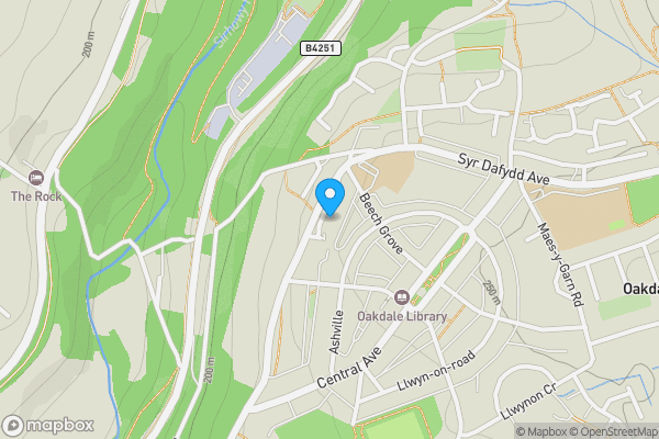 Map location for Penrhiw Terrace, Blackwood, NP12 0JH