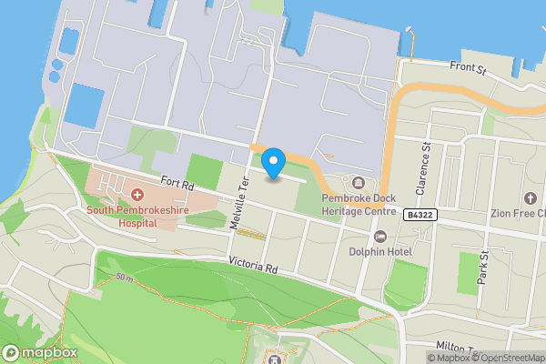 Map location for The Former Commodore Hotel, 
Admiralty Way,, Pembroke Dock, SA72 6YH