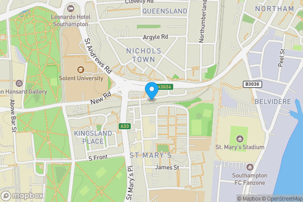 Map location for 10-10a Northam Road, Southampton, Hampshire, SO14 0PA