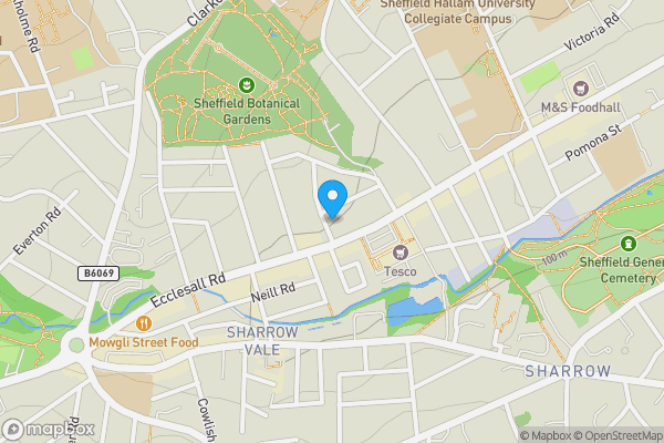 Map location for 6 Walton Road, Off Ecclesall Road, Sheffield, South Yorkshire S11 8RE