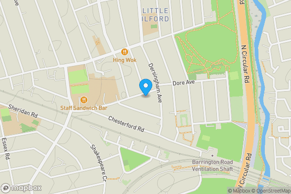 Map location for First Floor Flat, 66 Rectory Road, Manor Park, London, E12 6JA