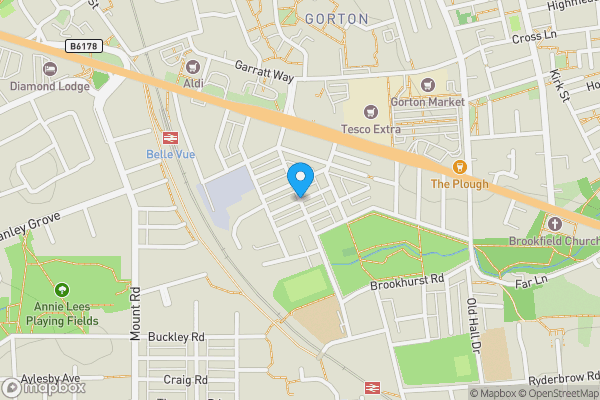 Map location for Radnor Street, Gorton, Greater Manchester, M18