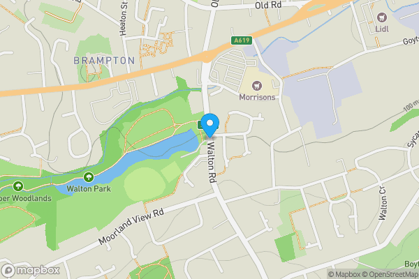 Map location for Land On The East Side Of Walton Road, Chesterfield, Derbyshire, S40 2DB