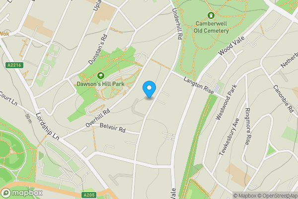 Map location for 77 Underhill Road, London, SE22 0QR