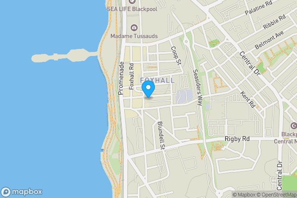 Map location for 13 Bairstow Street, Blackpool, Lancashire, FY1 5BN