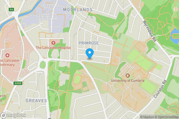 Map location for 25 St. Oswald Street, Lancaster, Lancashire LA1 3AS