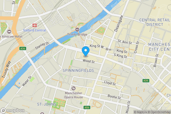 Map location for Manchester Hall, 36 Bridge Street, Manchester, M3 3BT