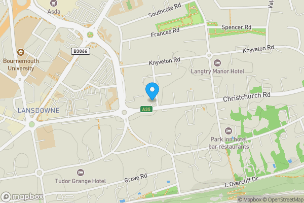 Map location for 16 Palm Court, 38 Christchurch Road, Bournemouth, Dorset, BH1 3PD