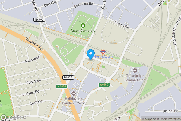 Map location for Flat 176 Trentham Court, Victoria Road, Acton, London, W3 6BT