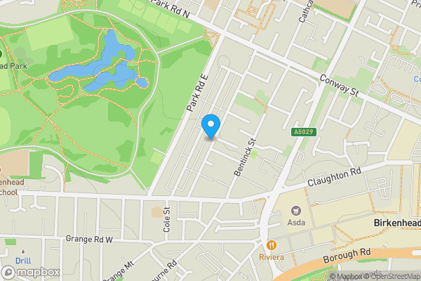 Map location for 100 Craven Street, Birkenhead, Merseyside CH41 4BS