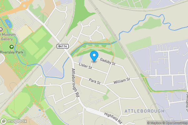 Map location for 5 Gadsby Street, Nuneaton, Warwickshire, CV11 4NY