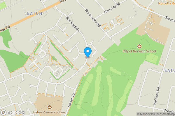 Map location for Land Off Sunningdale/Greenways, Norwich, NR4 6AN