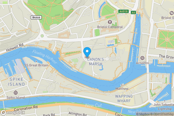 Map location for Cathedral Walk, Bristol, BS1 5LW