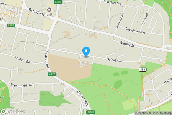 Map location for 56 Halcot Avenue, Bexleyheath, Kent DA6 7QB