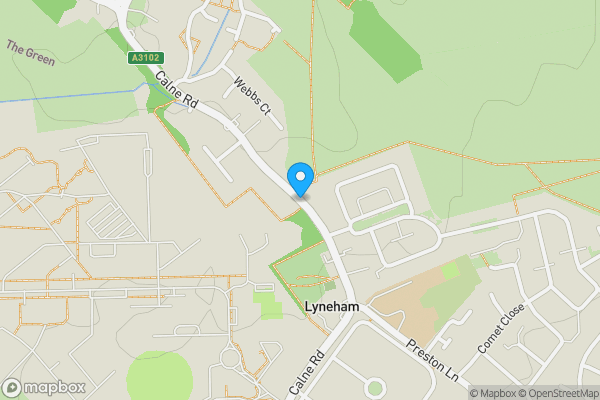 Map location for Calne Road, Lyneham, Wiltshire, SN15 4PL