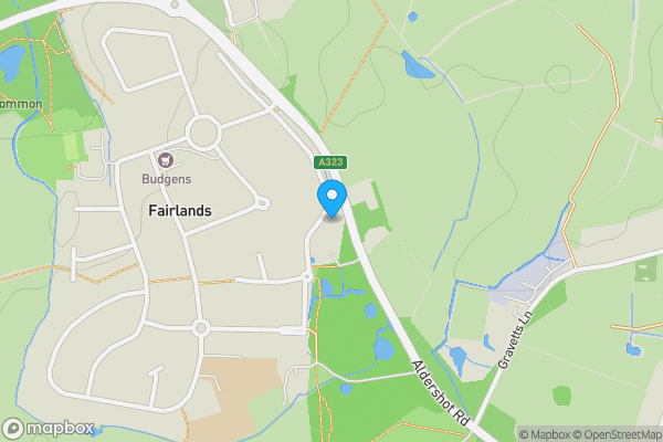Map location for 22 Fairlands Road, Fairlands, Guildford, GU3 3JB