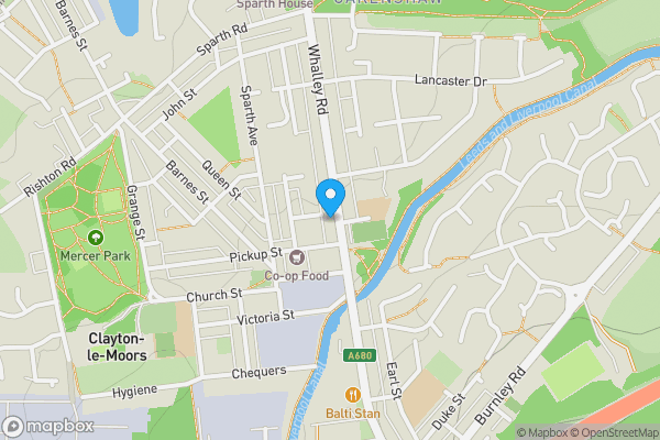 Map location for 285-289 Whalley Road, Clayton Le Moors, Accrington, Lancashire, BB5 5QU