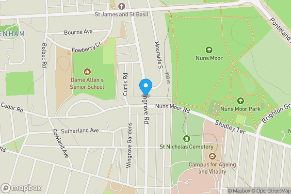 Map location for Wingrove Road, Newcastle Upon Tyne , NE4 9DA