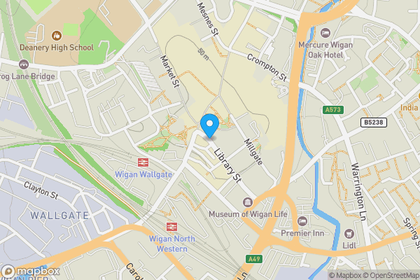 Map location for 25, 79 & 29 Library Street, Wigan, Greater Manchester WN1 1NN