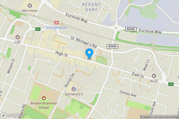 Map location for 24 High Street, Sittingbourne, Kent ME10 4PD